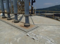 Crack Injection Repair To Roof Top Silo