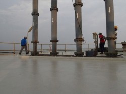 Waterproofing Works On Top Off Silo